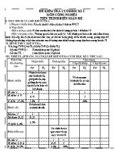 Đề kiêm tra cuối học kì I môn Công nghệ 8